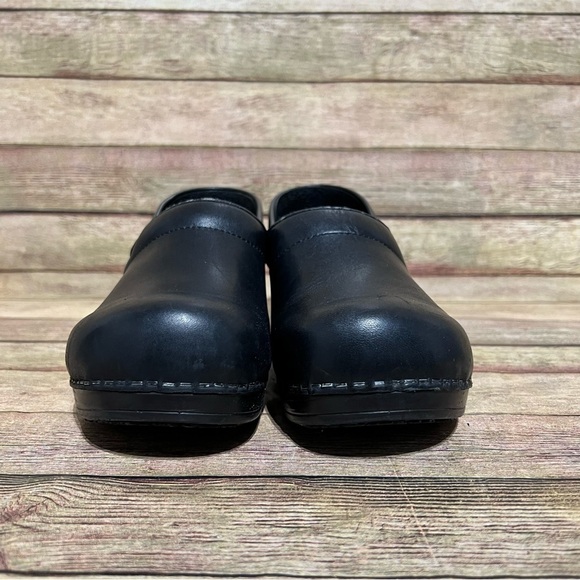 Sanita Black Leather Mules & Clogs - Picture 4 of 9
